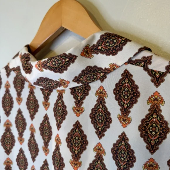 ZARA | NWT Retro Floral Pattern Lightweight Oversized Mod Tunic Blouse - Picture 9 of 17